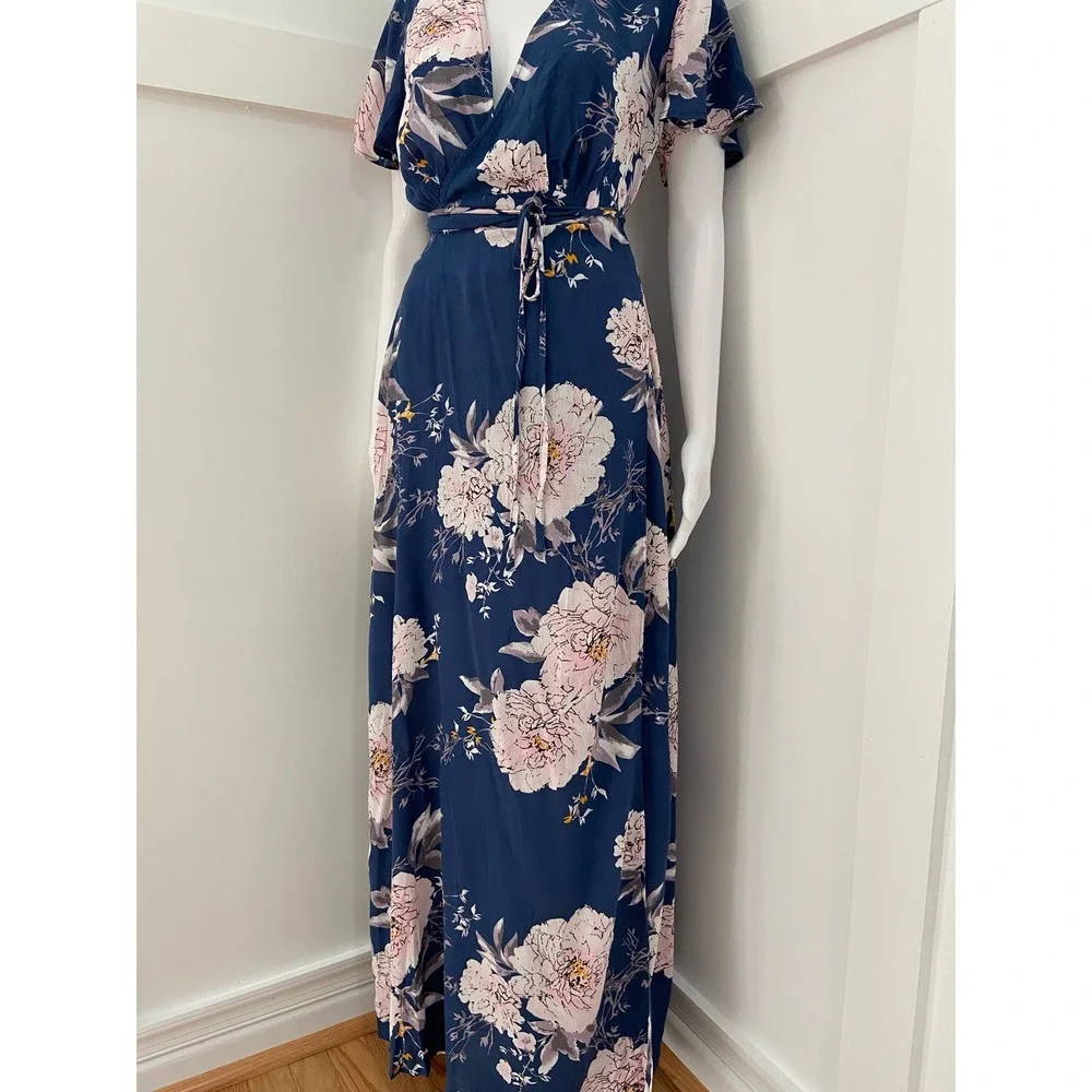 Closette Chic Wildflower Maxi Dress beautiful size medium * wom15 - Picture 3 of 11